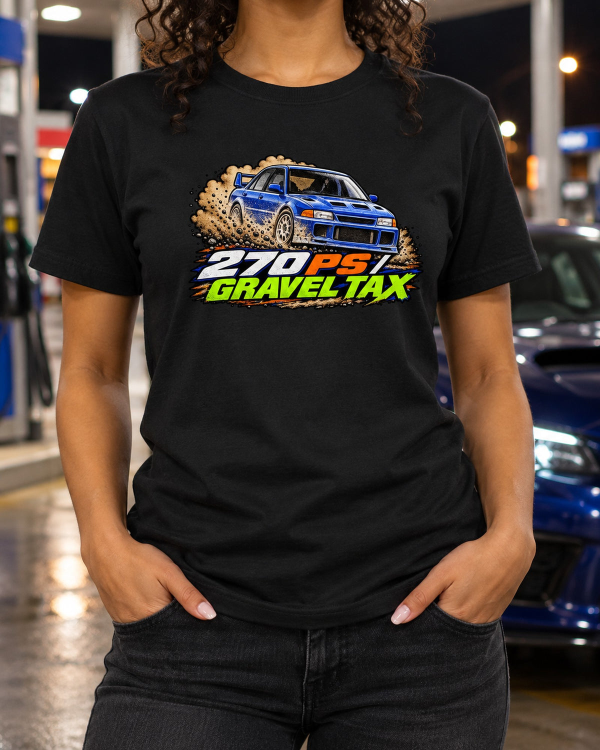 Mitsubishi Lancer Evolution III CE9A 270 PS Rally Magazine Shirt T-Shirt Black worn hero