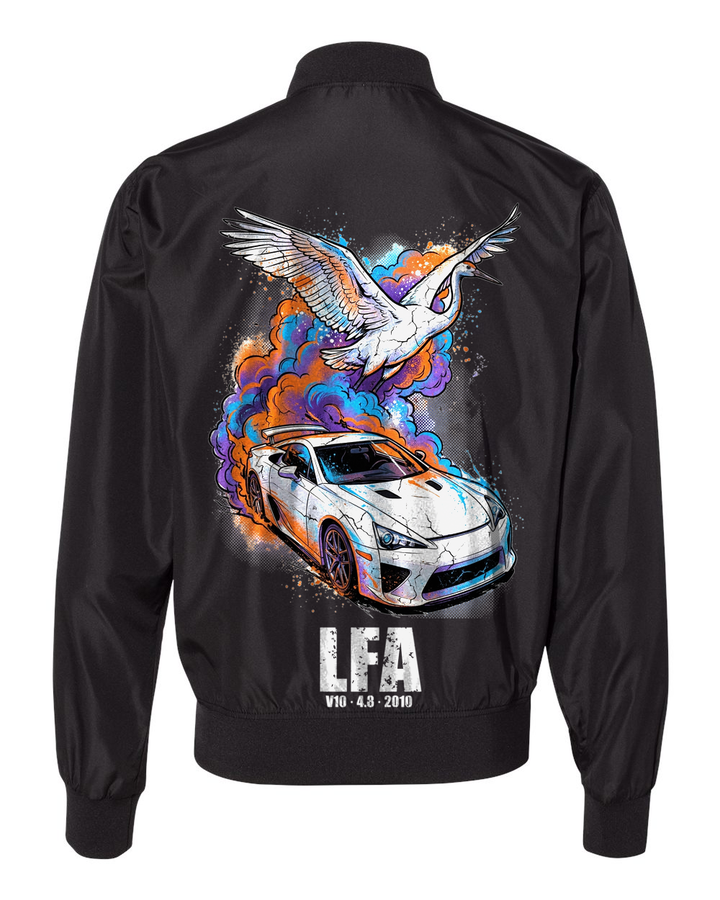 Lexus LFA Crane Bomber Jacket — Black back