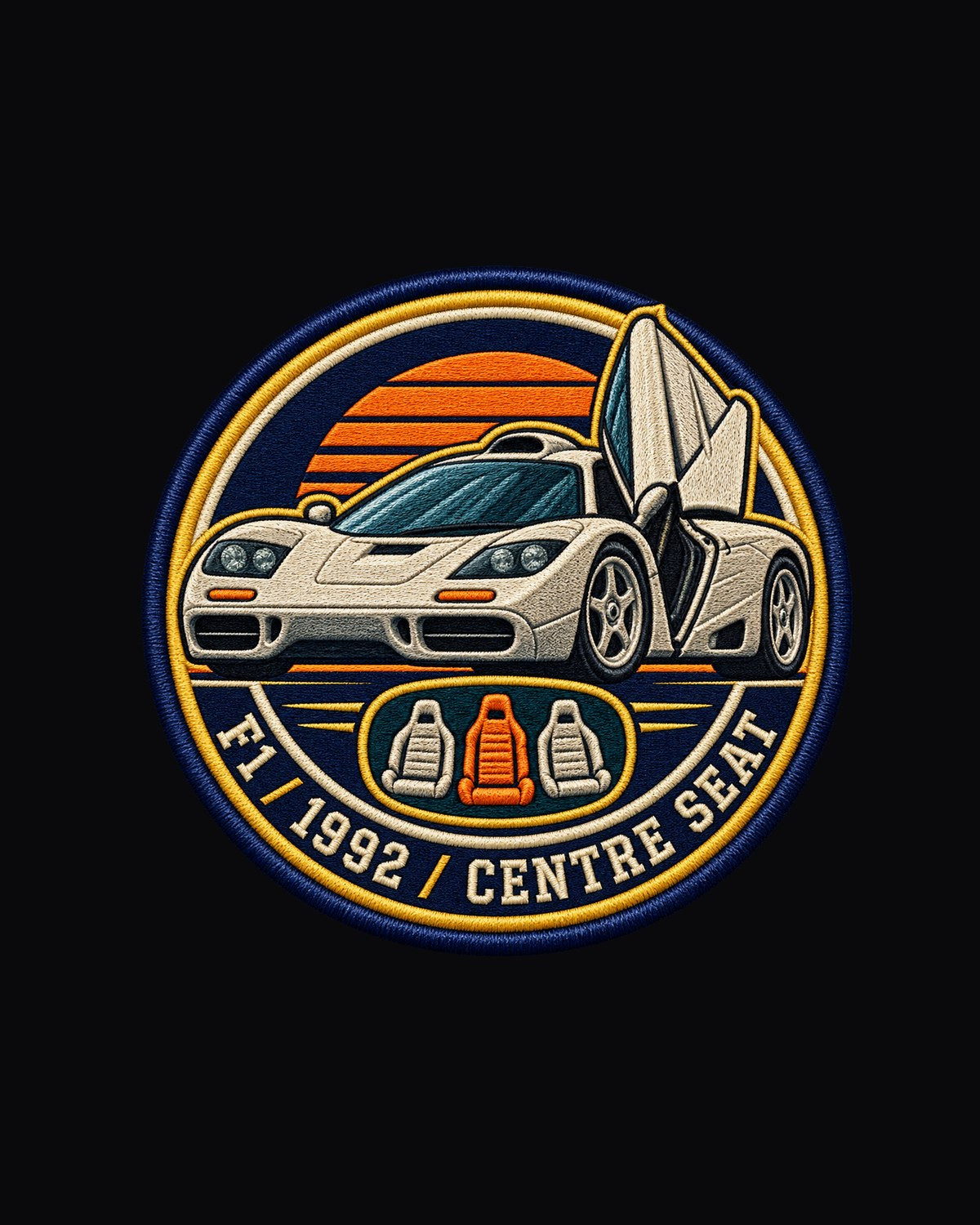 McLaren F1 Centre Seat Varsity Crest Tee, 1992 design only