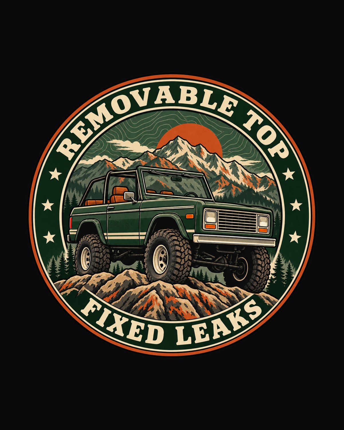 Chevrolet K5 Blazer 1973-91 Topographic Route Map Shirt, Tops Off design only
