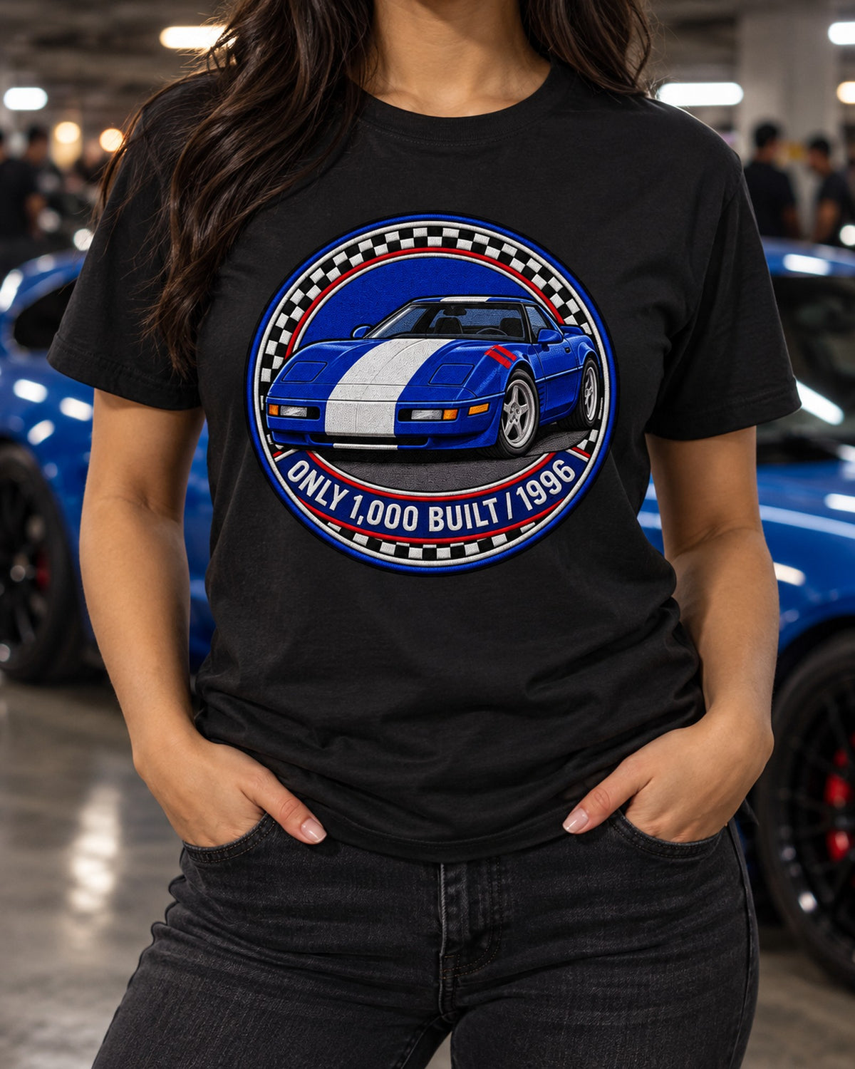 1996 Corvette C4 Grand Sport Varsity Crest Shirt, Only 1,000 Built T-Shirt Black worn hero
