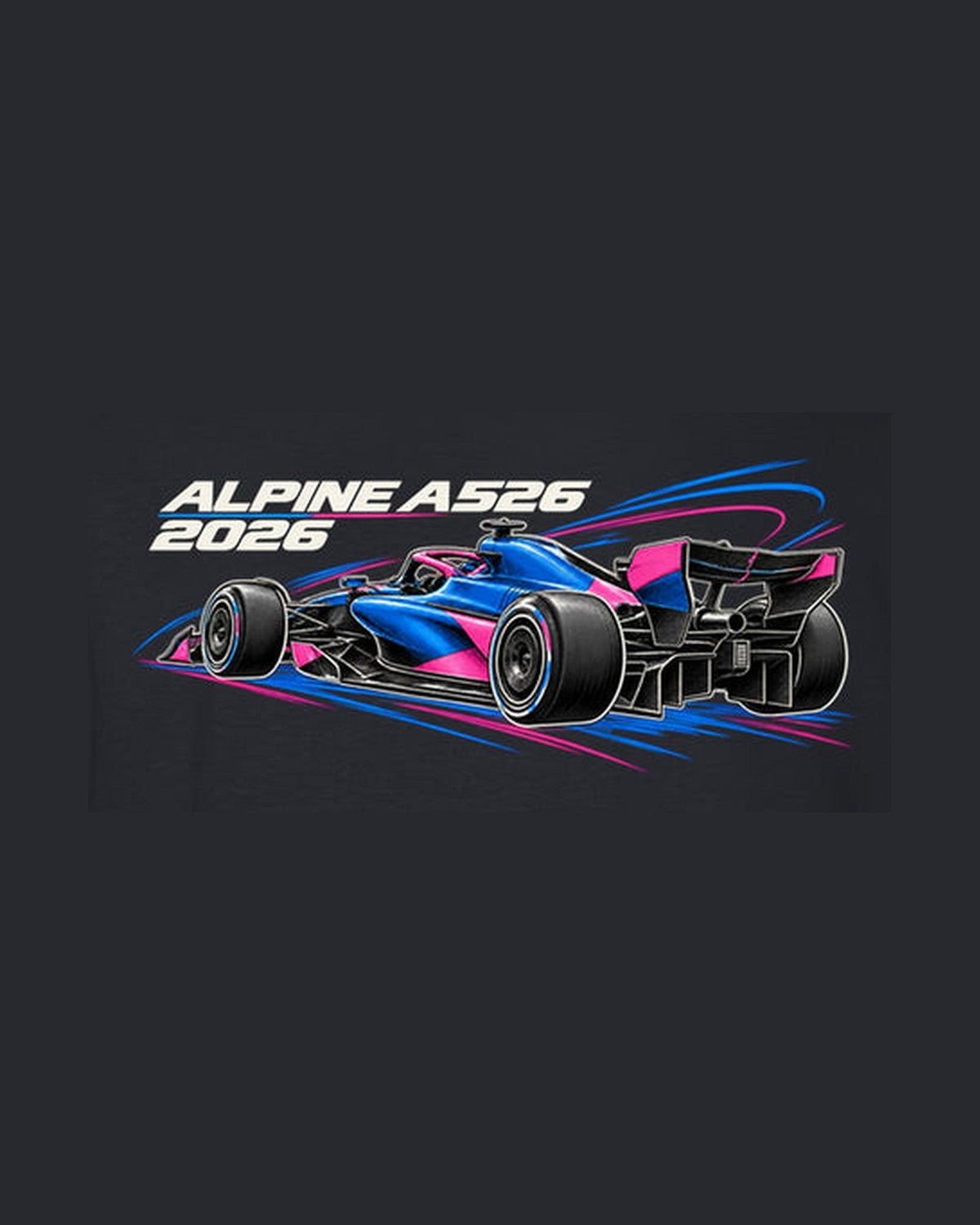 Alpine A526 F1 2026 Rear Flow Shirt, Formula 1 Fan Tee design only