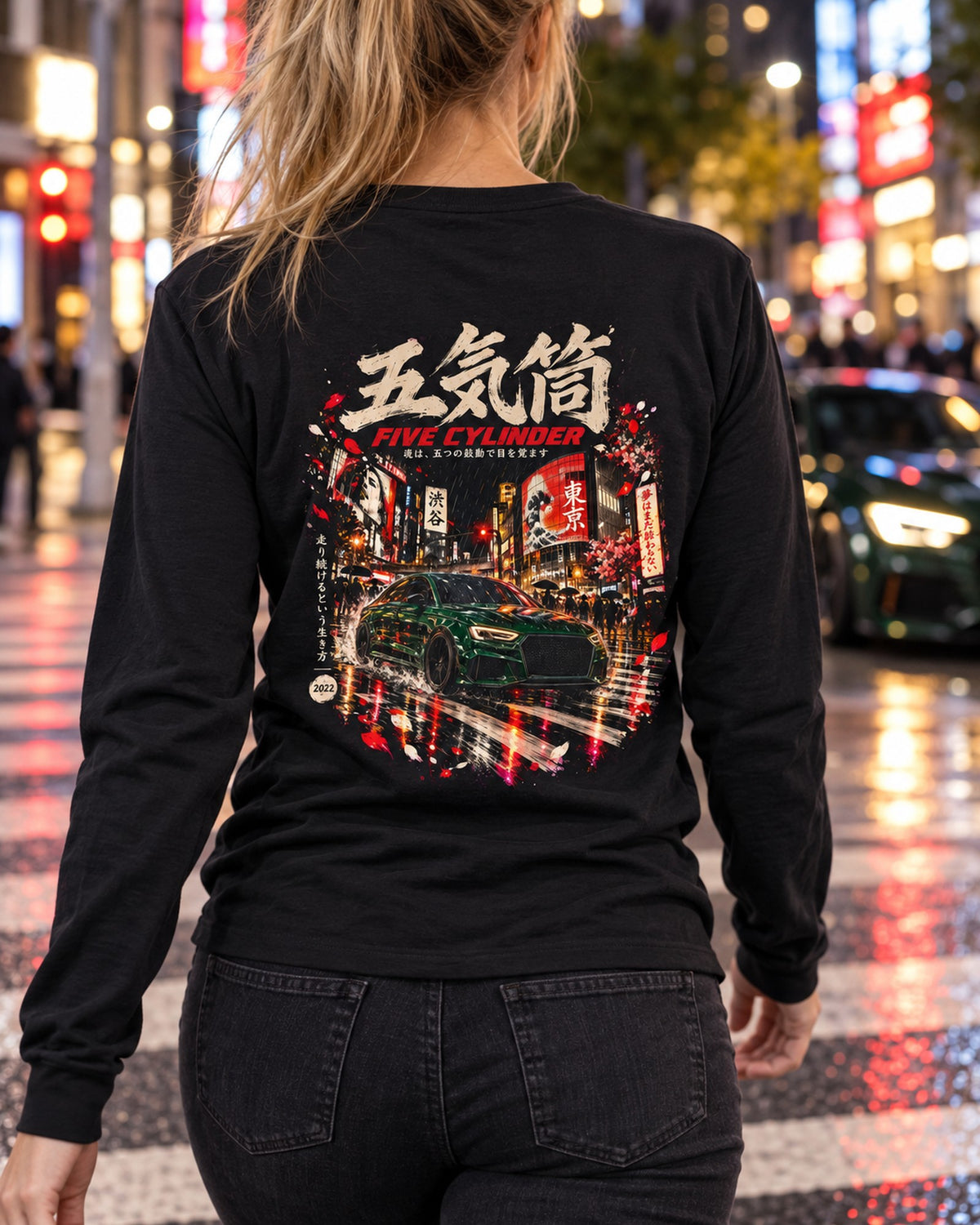 Audi RS3 Five Cylinder Shirt, Hoodie & More Long Sleeve Black worn hero