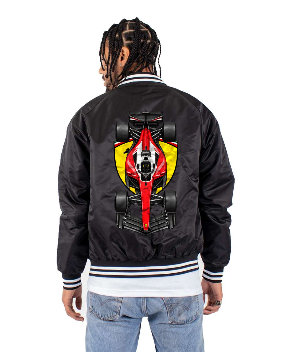 Ferrari SF-26 2026 F1 Overhead Poster Shirt, Formula 1 Tee, Design 24 Bomber Jacket Black back