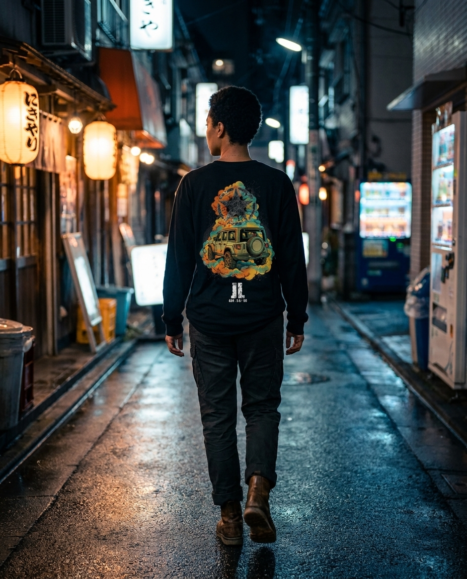 Black Long-Sleeve Tee street