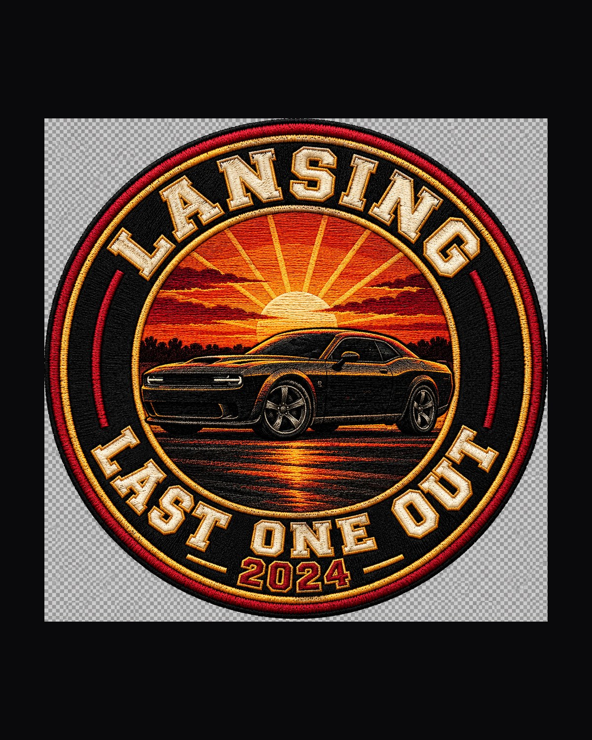 2023 Camaro Last One Out Varsity Crest Tee, Lansing 2024 design only