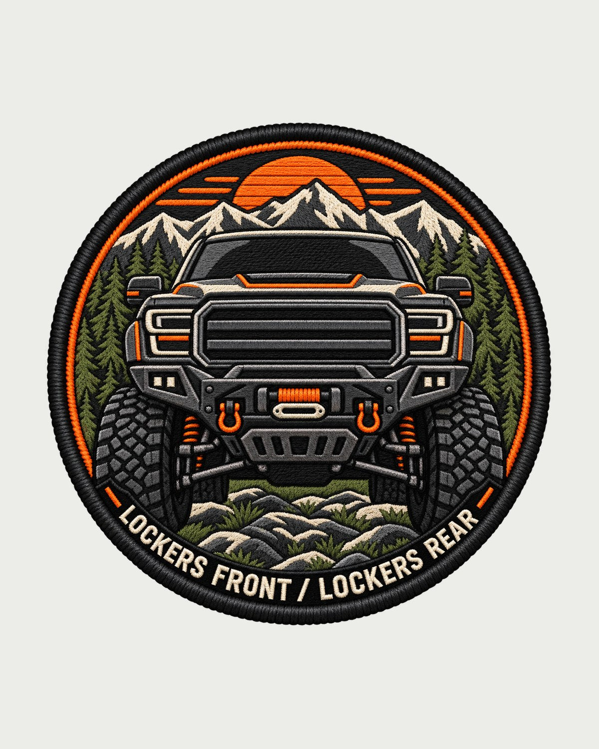 Ram 2500 Power Wagon Front and Rear Lockers Patch Shirt design only