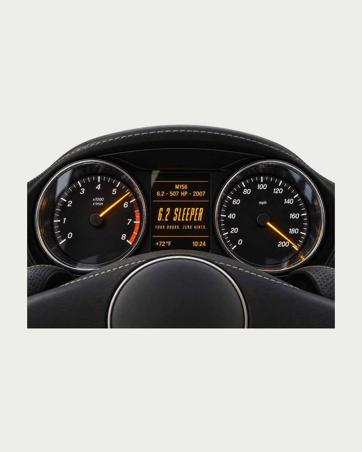 Mercedes W211 E63 M156 Gauge Readout Shirt, 507 HP Sleeper design only