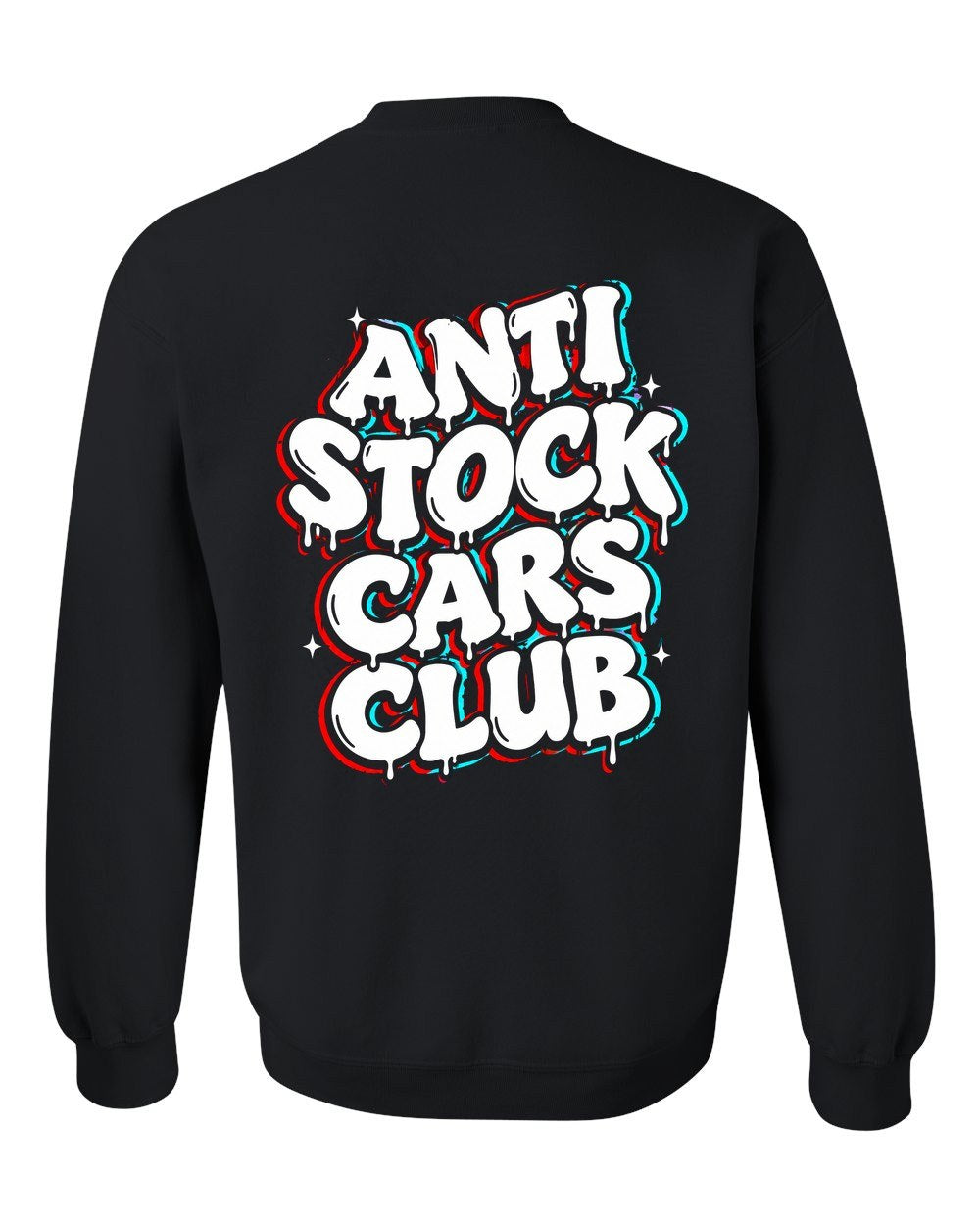 Anti Stock Cars Club Graffiti Crewneck Black back