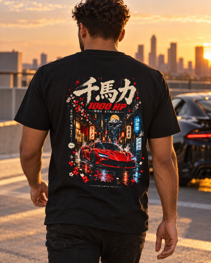 Ferrari SF90 1000 HP Shirt, Hoodie & More T-Shirt Black worn hero
