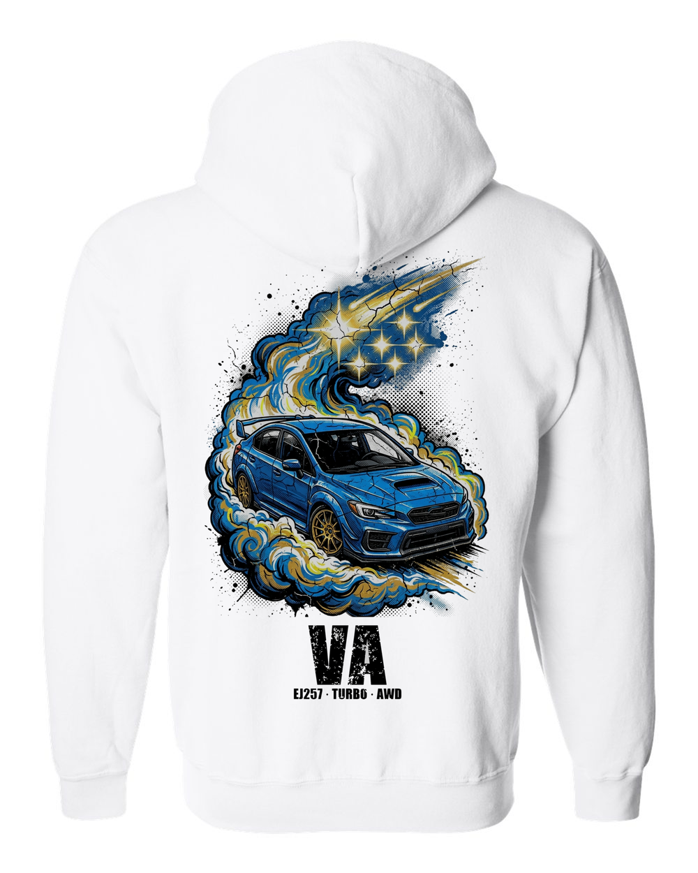 Zip Hoodie White back