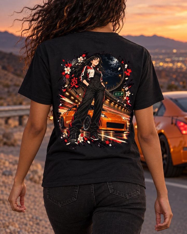 Nissan 350Z Anime Girl Shirt, Hoodie & More T-Shirt Black worn hero