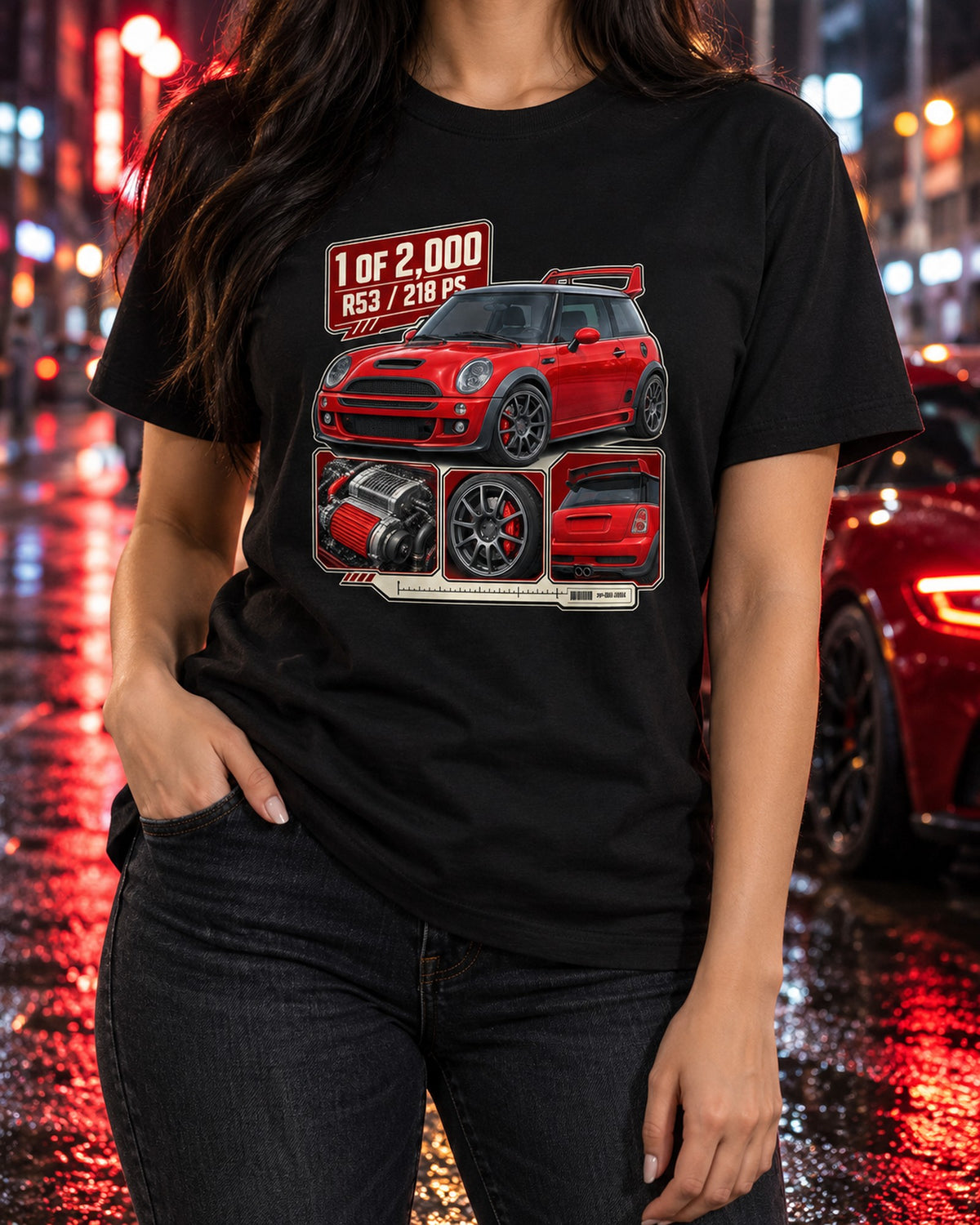 Mini Cooper S Works GP R53 2006 Dossier Shirt, 1 of 2,000 T-Shirt Black worn hero