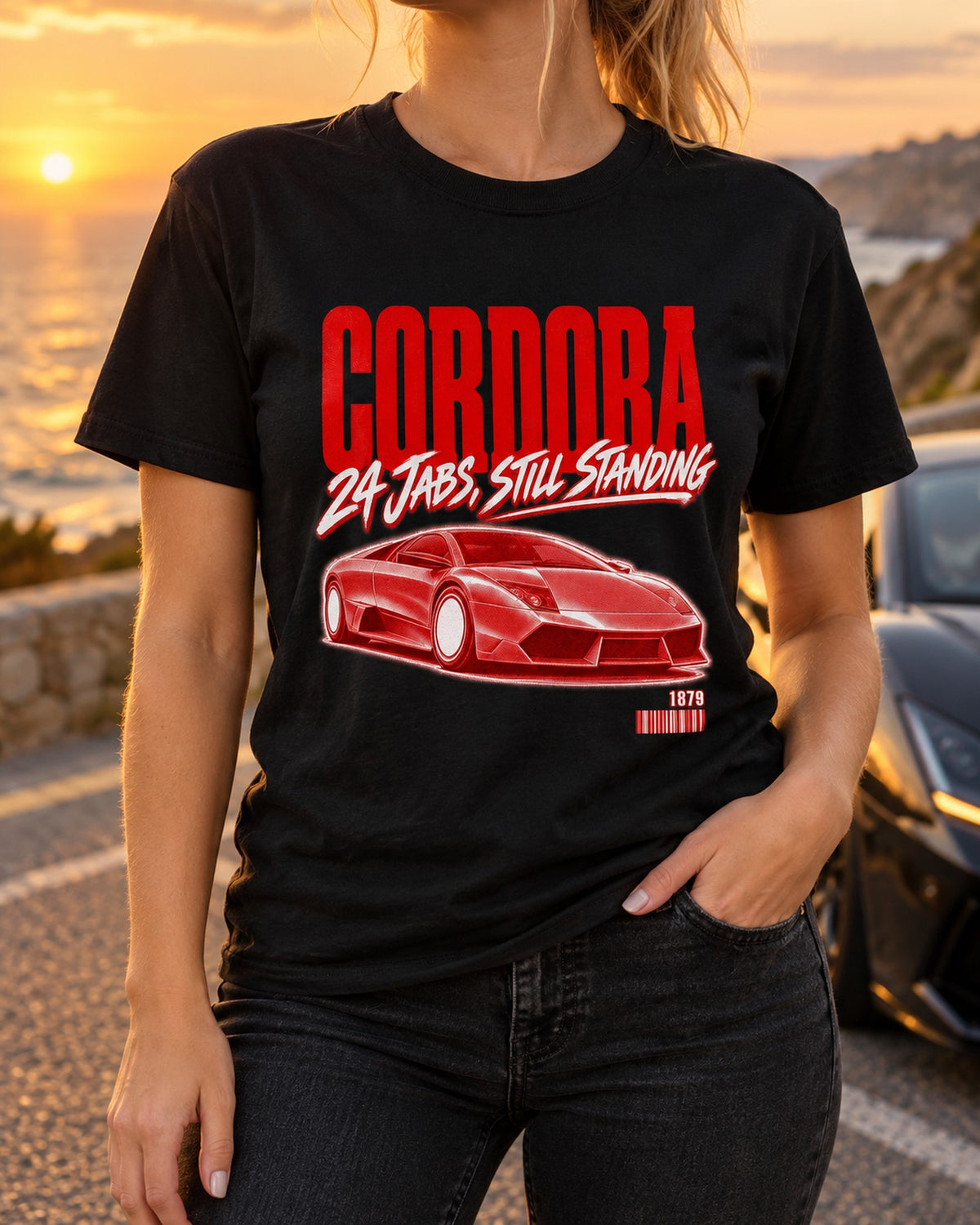 Murcielago LP640 Cordoba Street Poster Shirt, Lamborghini Tee T-Shirt Black worn hero