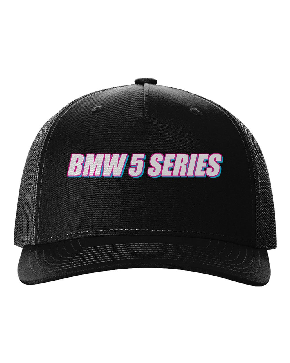 black hat front view with car name