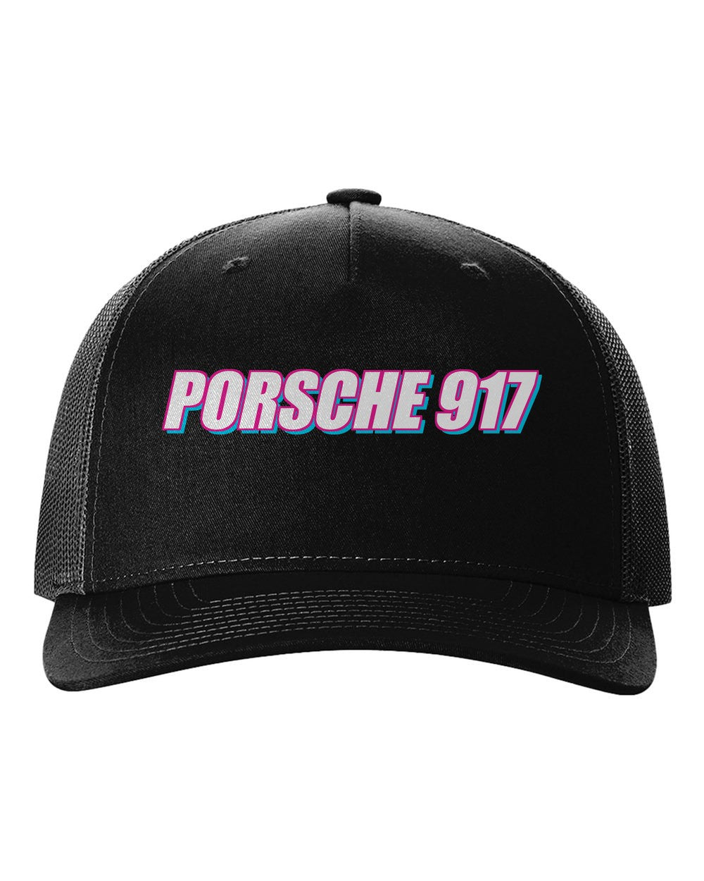 black hat front view with car name