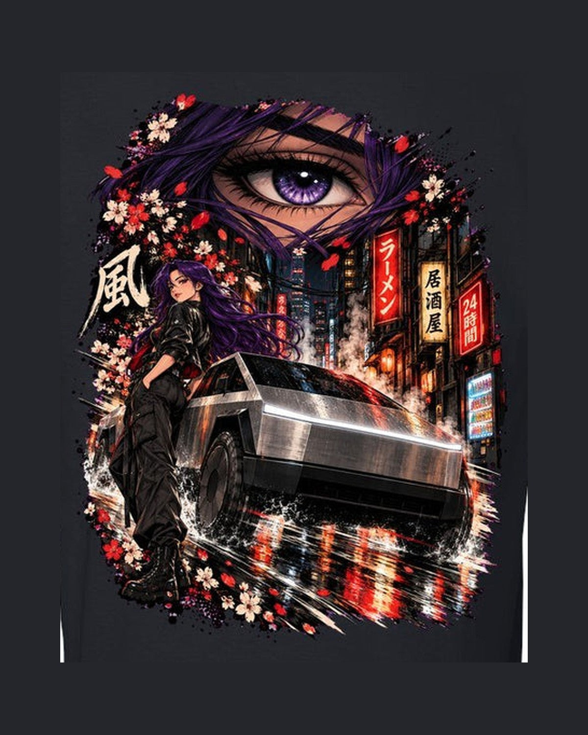 Tesla Cybertruck Anime Girl Shirt, Hoodie & More design only