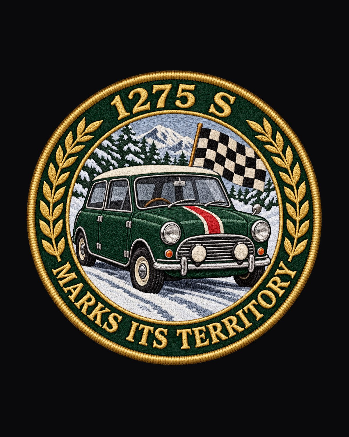 Mini Cooper S Mk1 Varsity Crest Tee, 1275 S Marks Territory design only