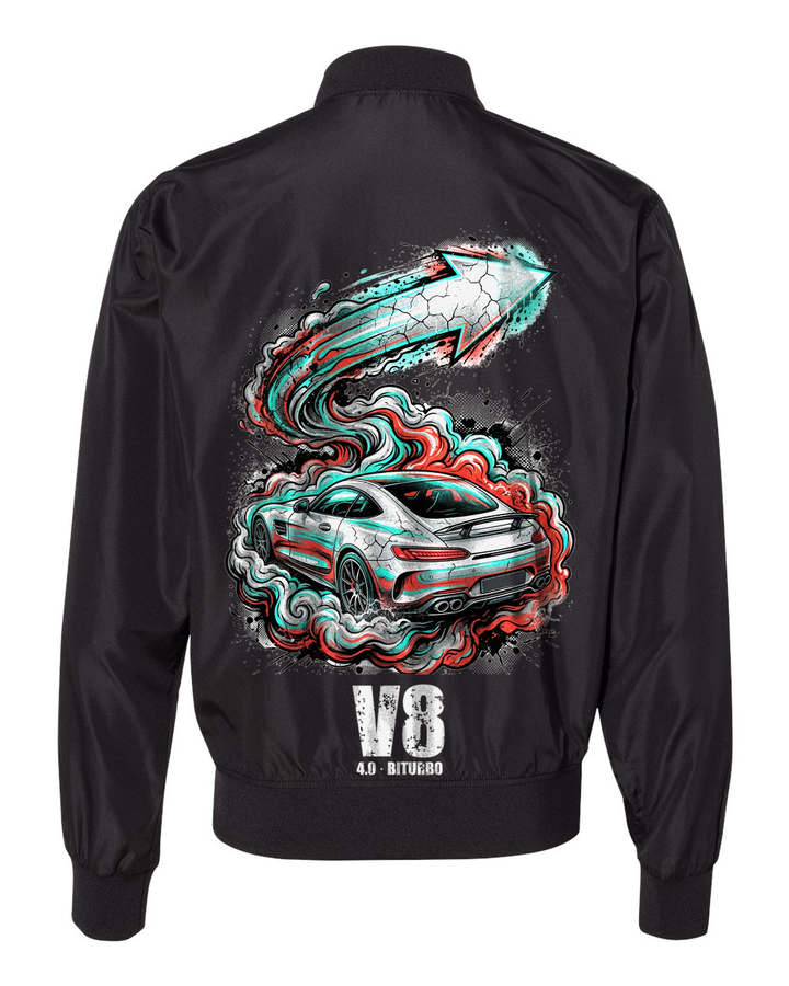 Mercedes-AMG GT Silver Arrow Bomber Jacket — Black back