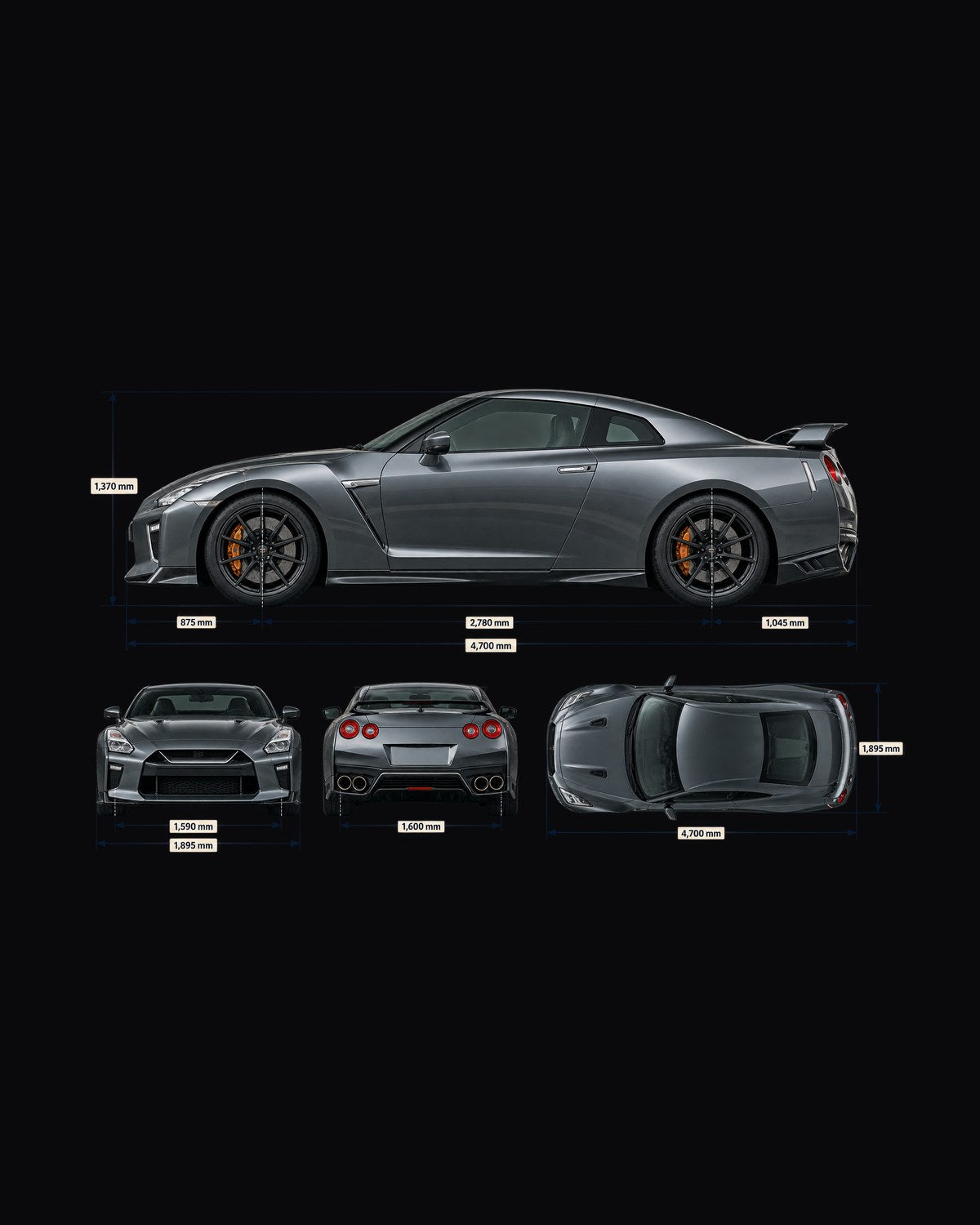 Nissan GT-R50 Italdesign Spec Poster Shirt, 50 Units Only design only