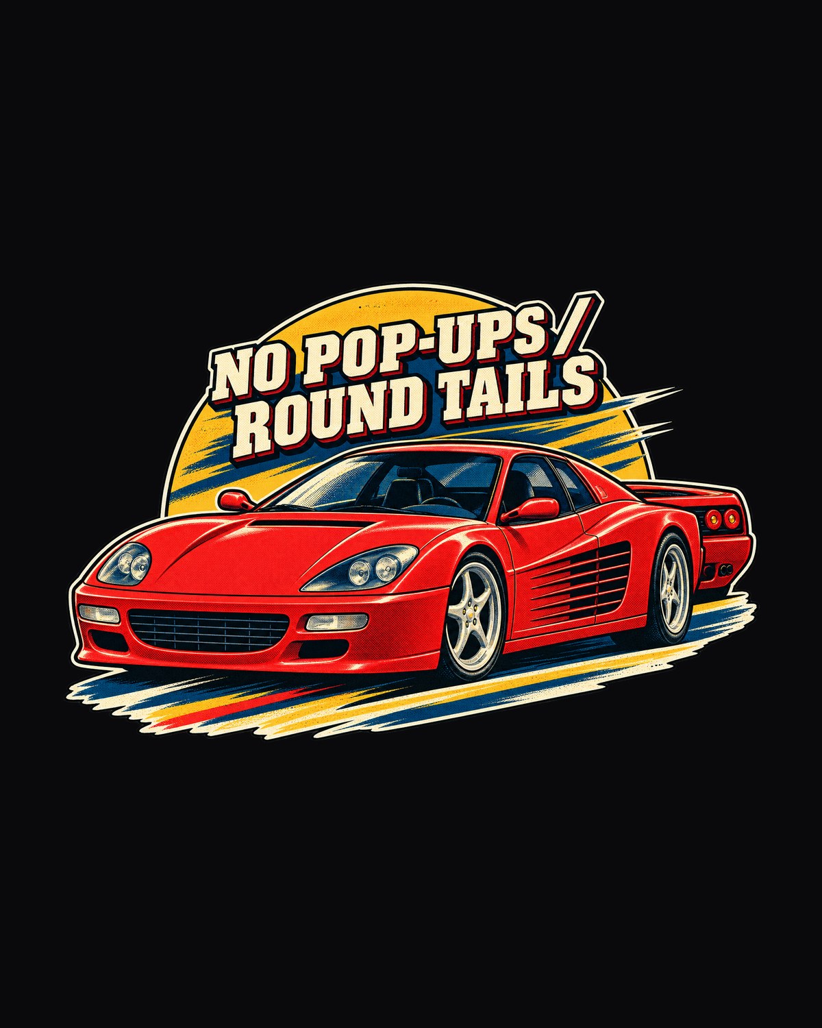 Ferrari F512 M Fixed Headlights Race Programme Shirt design only