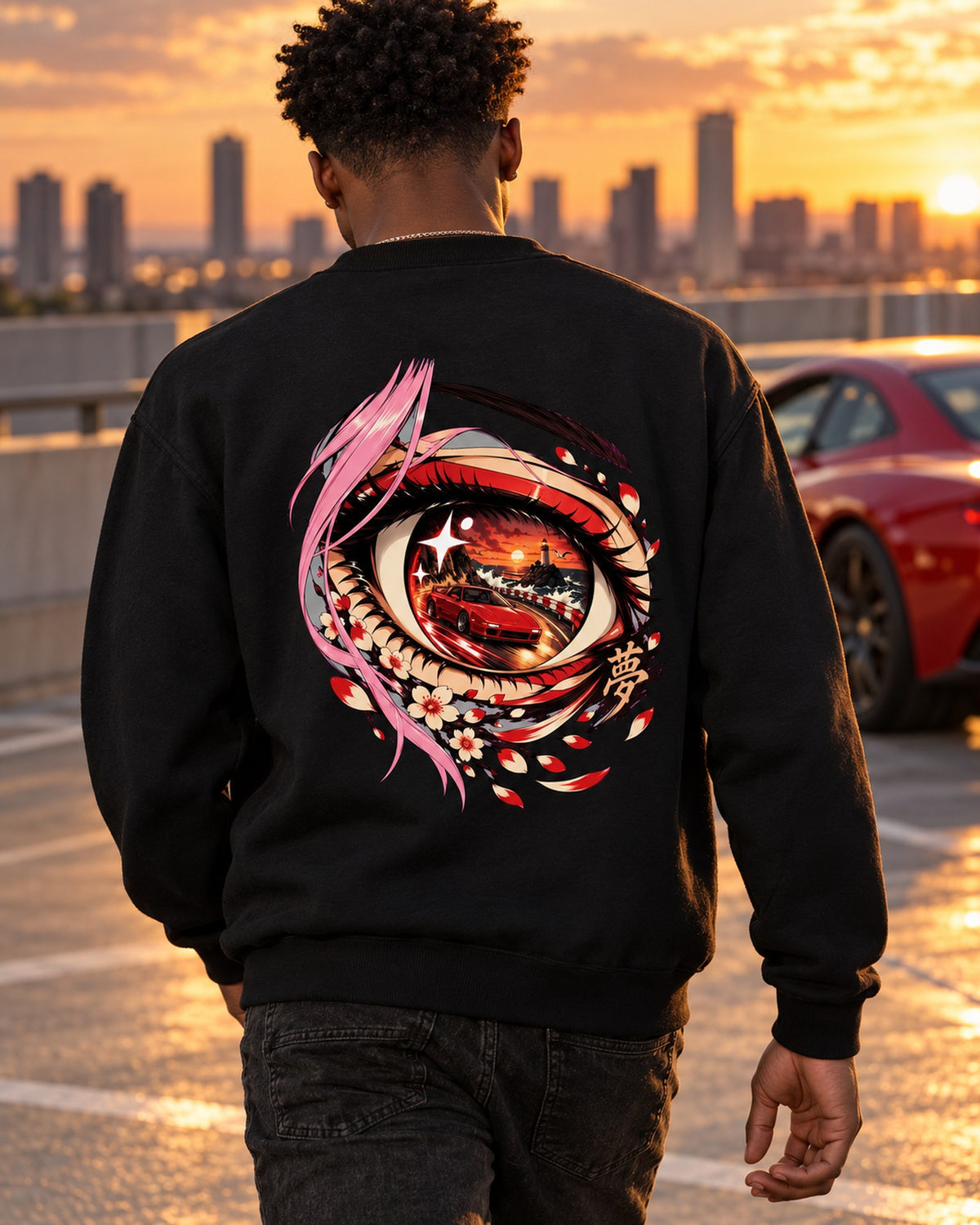 Toyota MR2 SW20 Anime Girl Shirt, Hoodie & More Crewneck Black worn hero