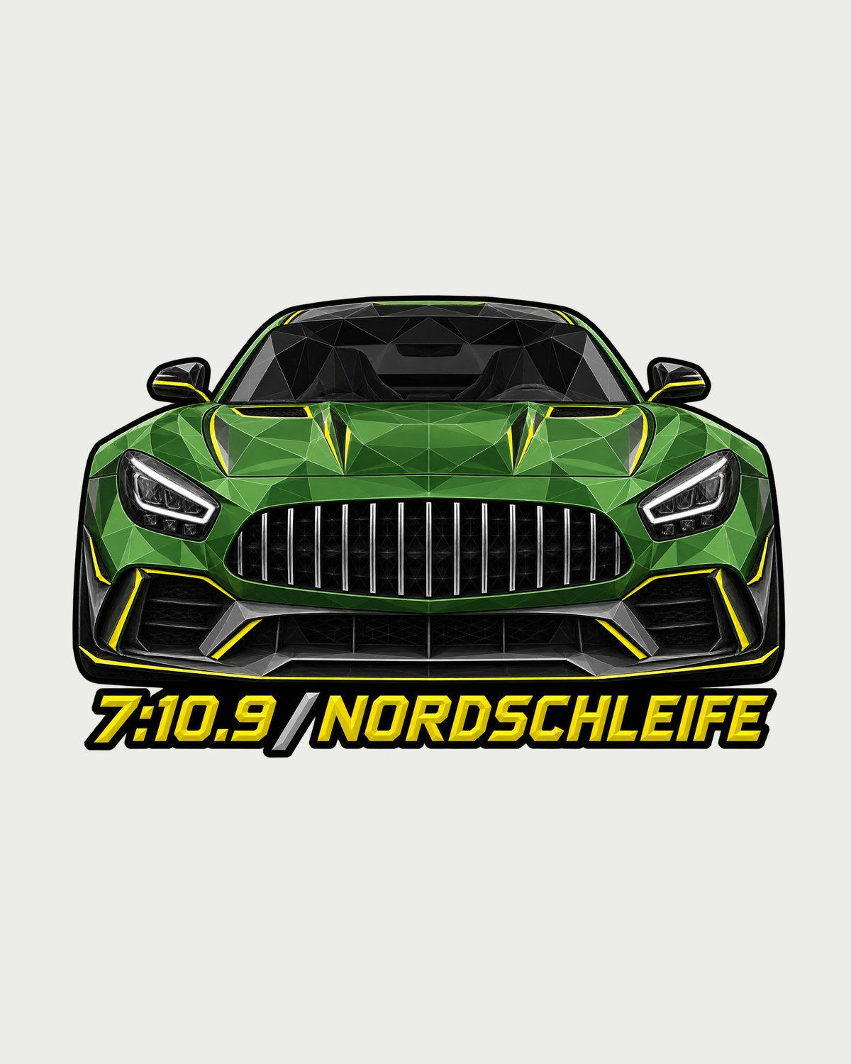 Mercedes AMG GT R C190 Green Hell Low Poly Shirt, Car Tee design only