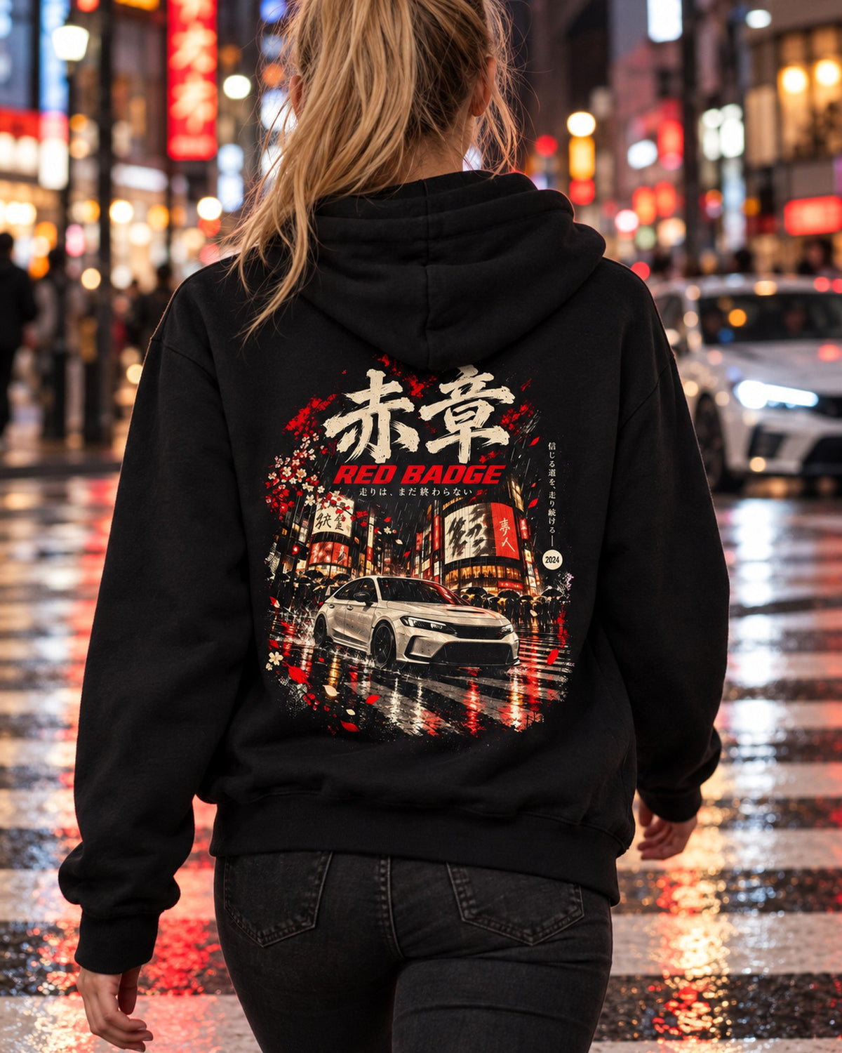 Honda Civic Type R FL5 Red Badge Shirt, Hoodie & More Pull Over Hoodie Black worn hero