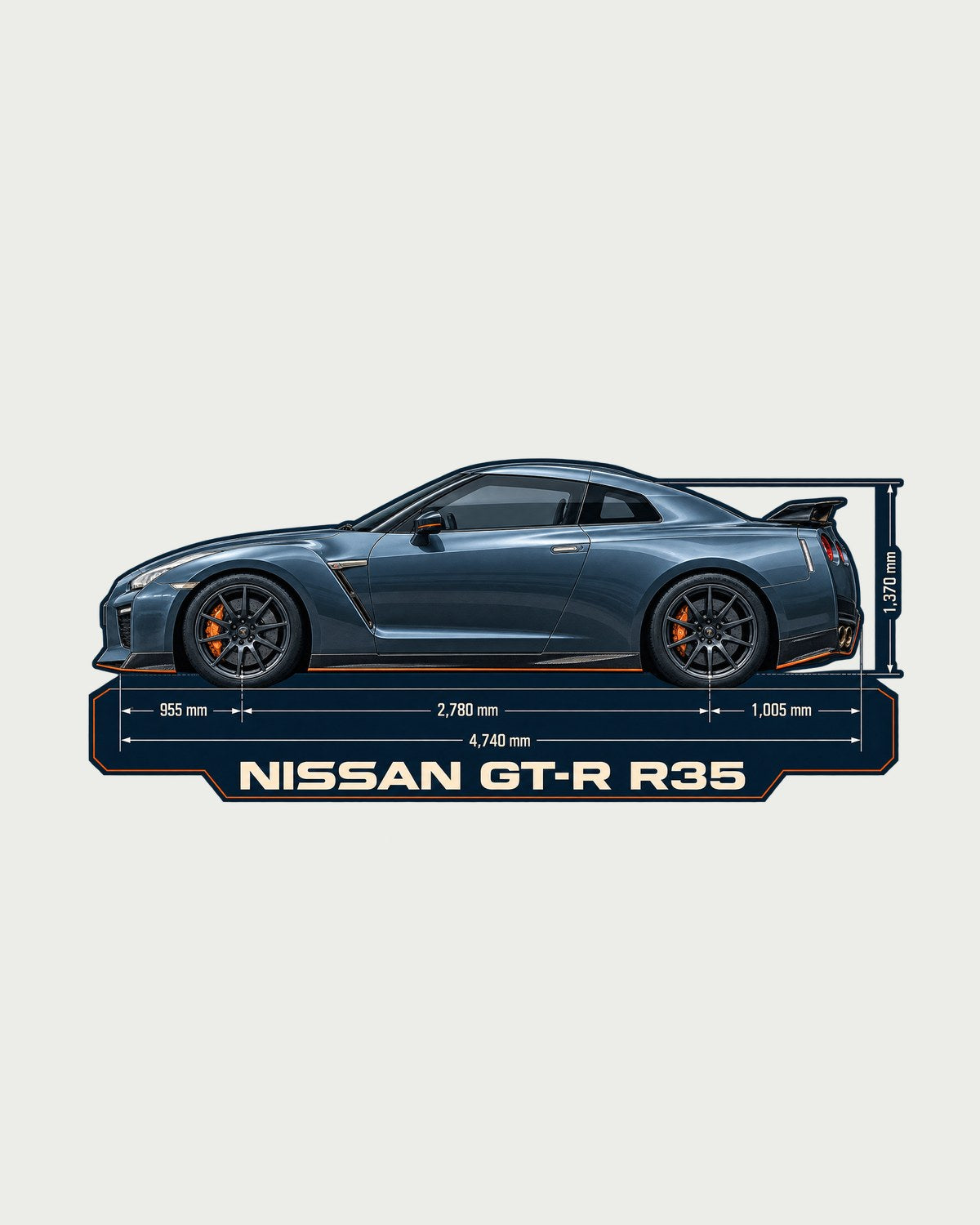 Nissan Z RZ34 Performance Dimension Blueprint Shirt, 2023 Z Tee design only
