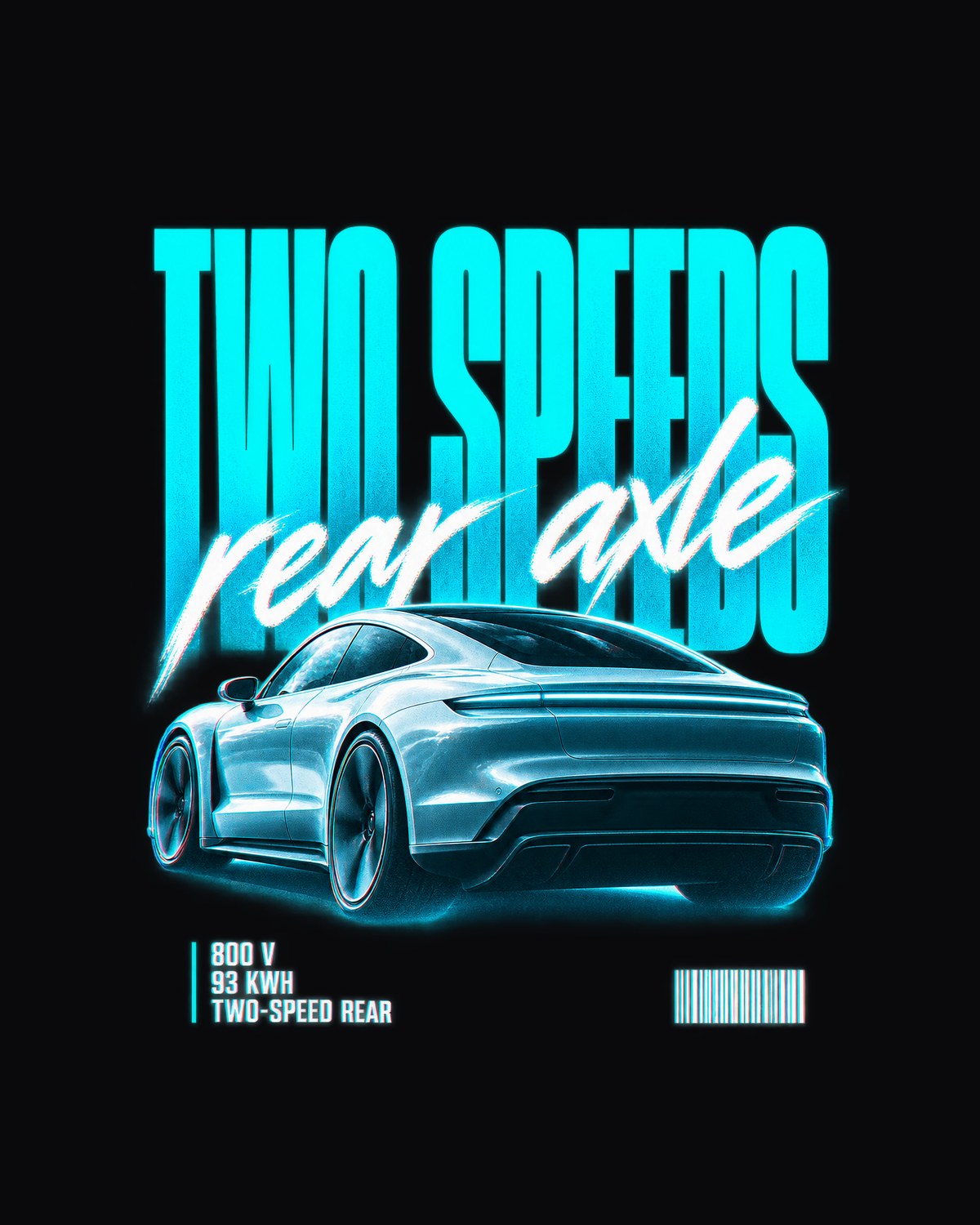 Audi e-tron GT 2021 Two Speeds Street Poster Shirt design only