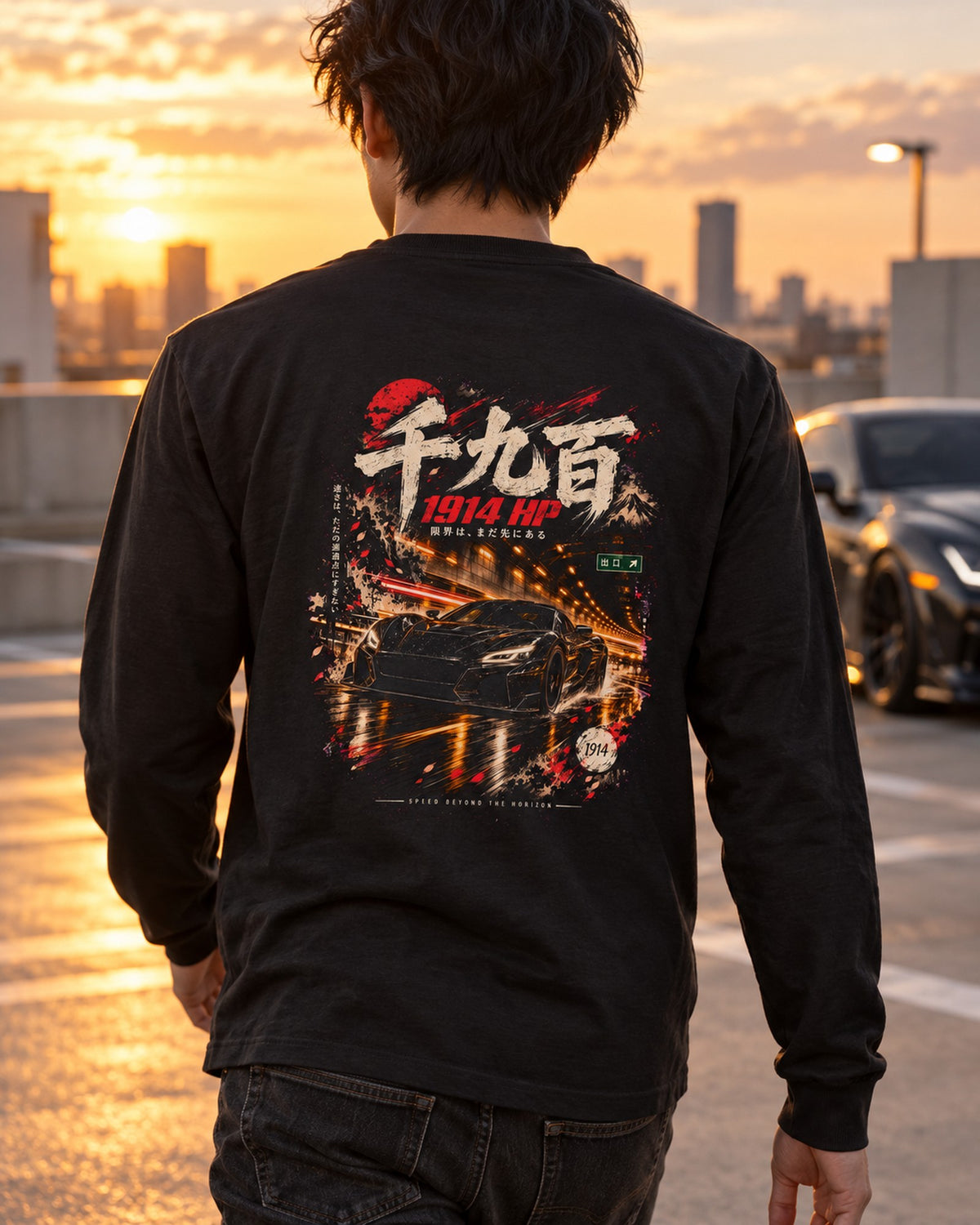 Rimac Nevera 1914 HP Shirt, Hoodie & More Long Sleeve Black worn hero