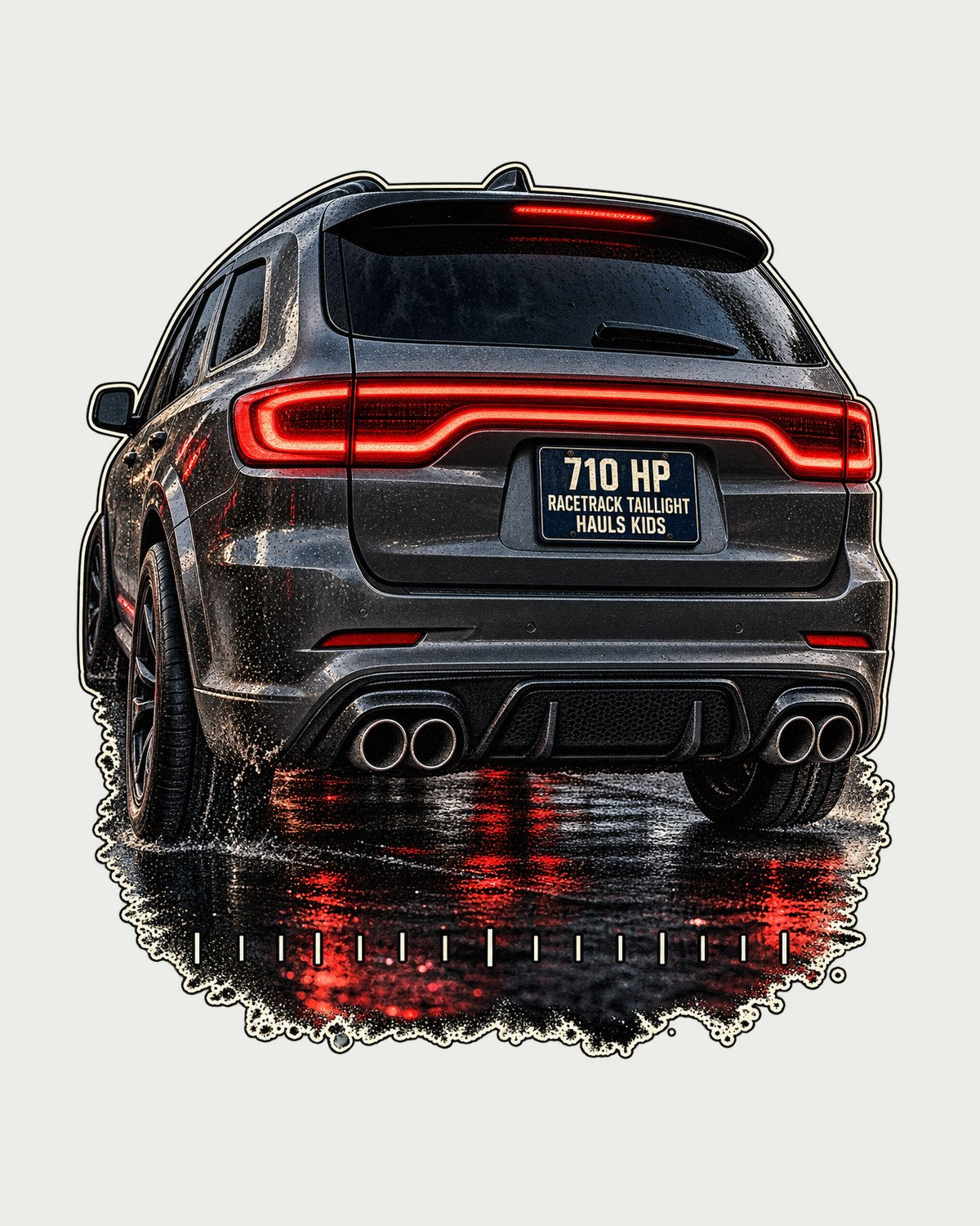 Dodge Durango SRT Hellcat Taillight Detail Shirt, Hauls Kids design only