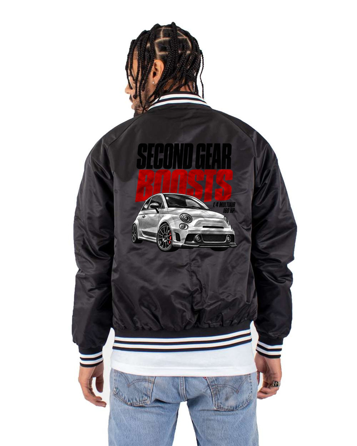 Fiat 500 Abarth 1.4 MultiAir Halftone Statement Shirt, 160 HP Bomber Jacket Black back
