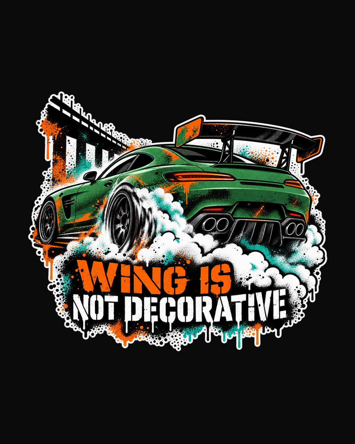 Mercedes AMG GT R C190 Garage Risograph Track Day Shirt design only
