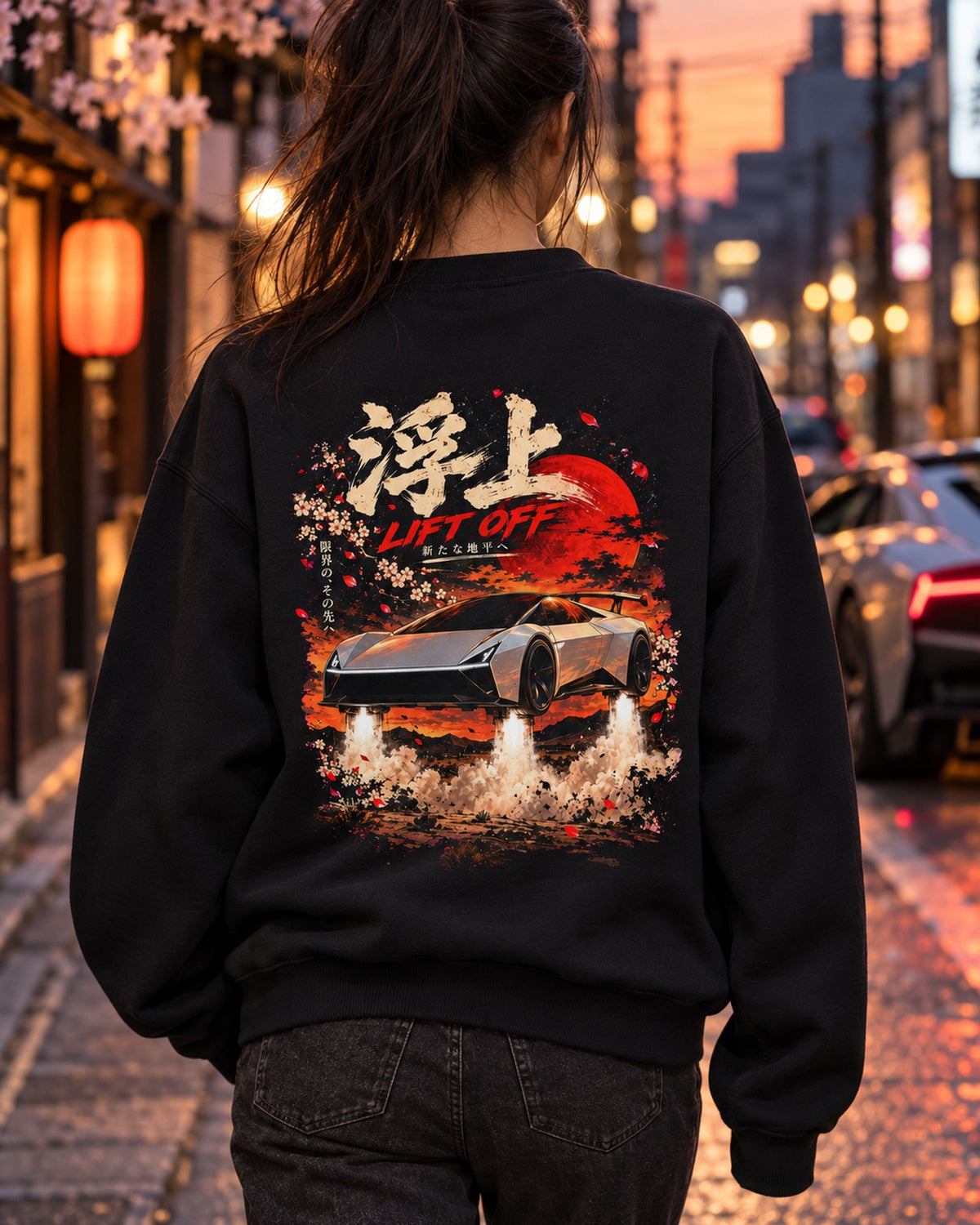 Tesla Roadster 2026 Lift Off Shirt, Hoodie & More Crewneck Black worn hero