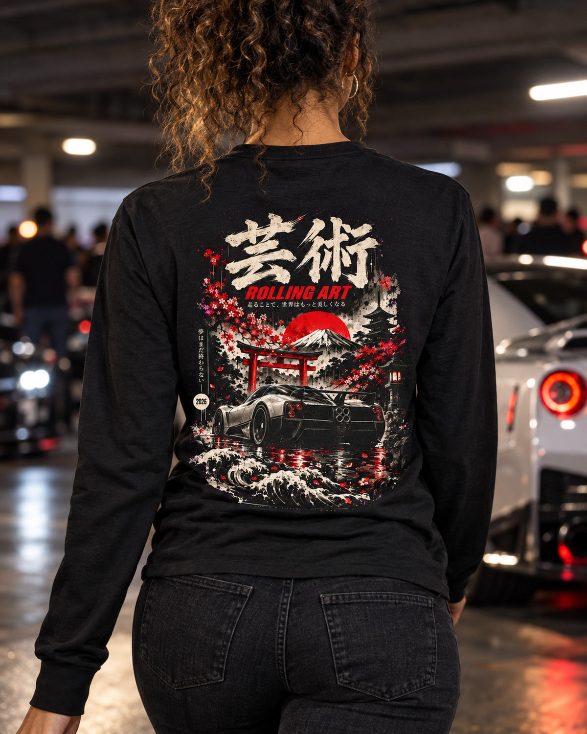 Pagani Zonda Rolling Art Shirt, Hoodie & More Long Sleeve Black worn hero
