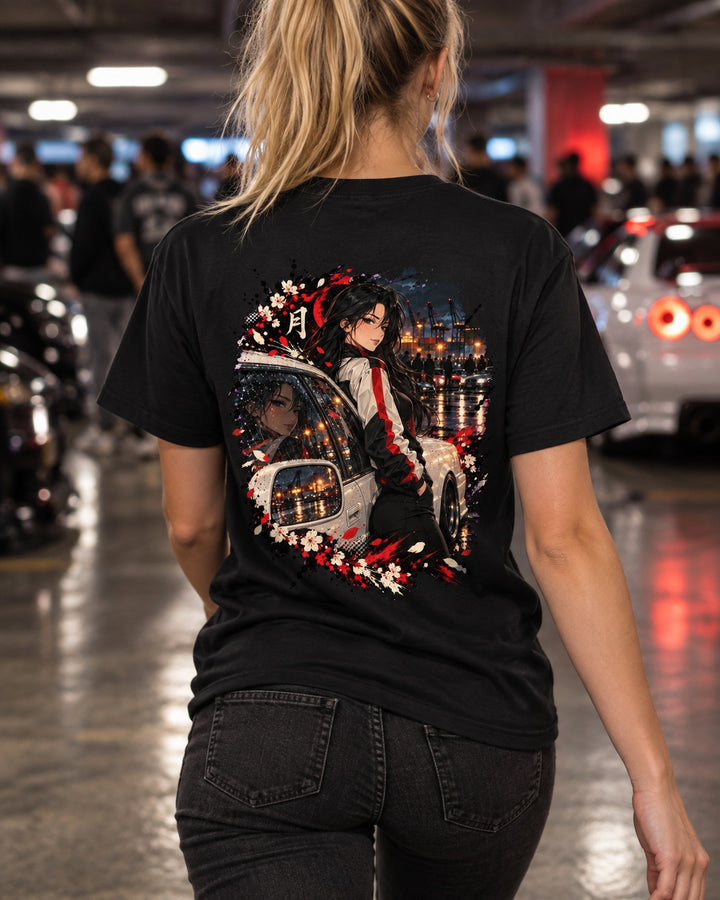 Toyota Chaser JZX100 Anime Girl Shirt, Hoodie & More T-Shirt Black worn hero