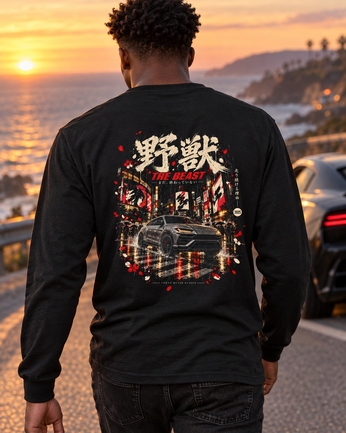 Lamborghini Urus The Beast Shirt, Hoodie & More Long Sleeve Black worn hero