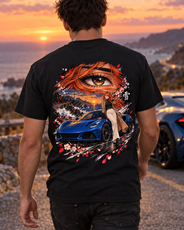 Lotus Emira Anime Girl Shirt, Hoodie & More T-Shirt Black worn hero