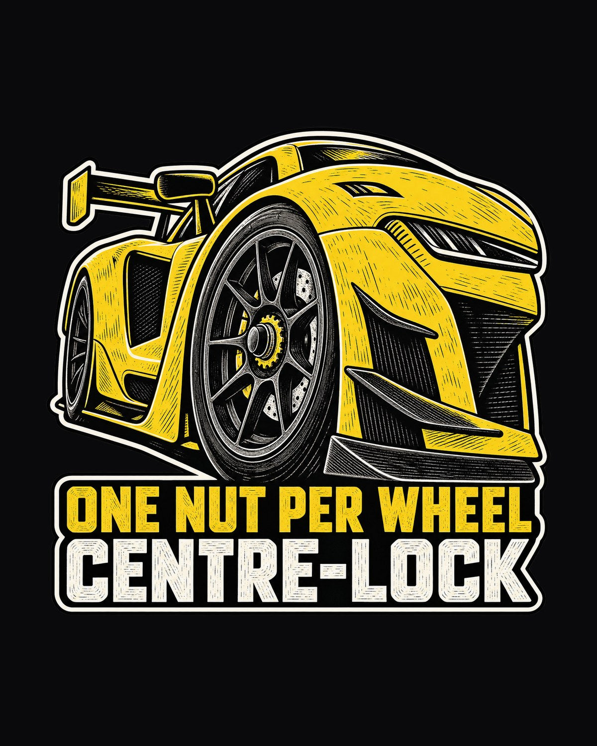 Corvette C8.R Rear Wing Risograph Duotone Racing Shirt design only