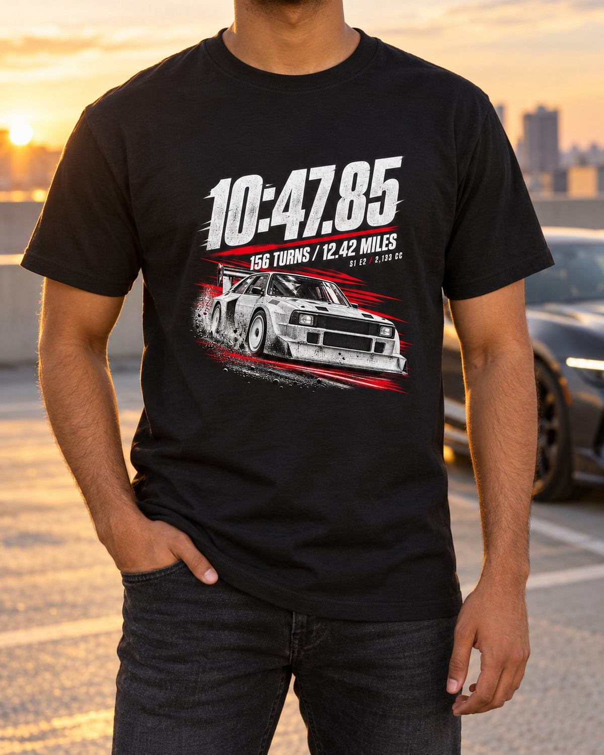 Audi Sport Quattro S1 E2 Peak Climb Race Poster Shirt T-Shirt Black worn hero