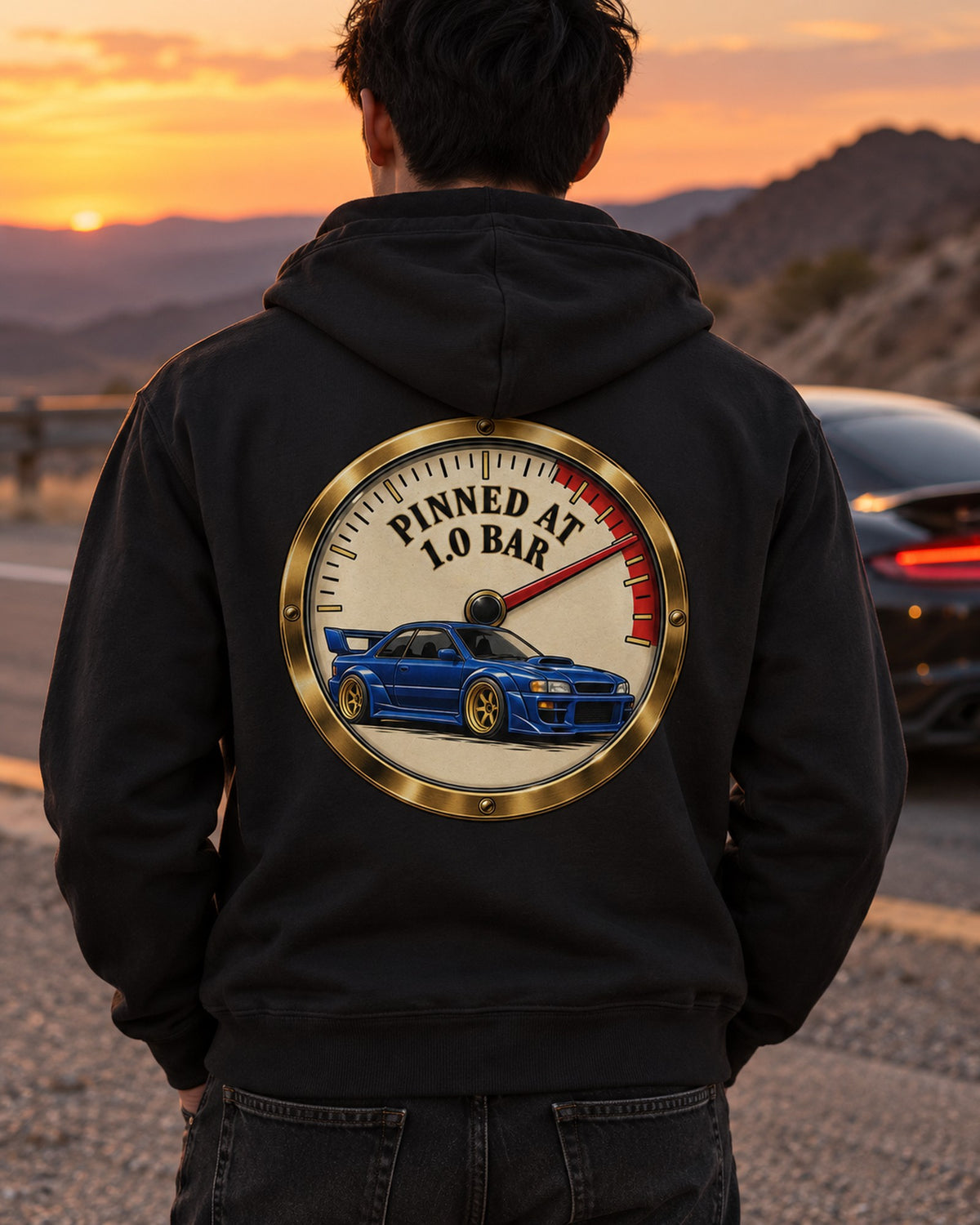 Subaru Impreza WRX GC8 Dyno Sheet Shirt, EJ20 Spec Tee Zip Hoodie Black worn hero