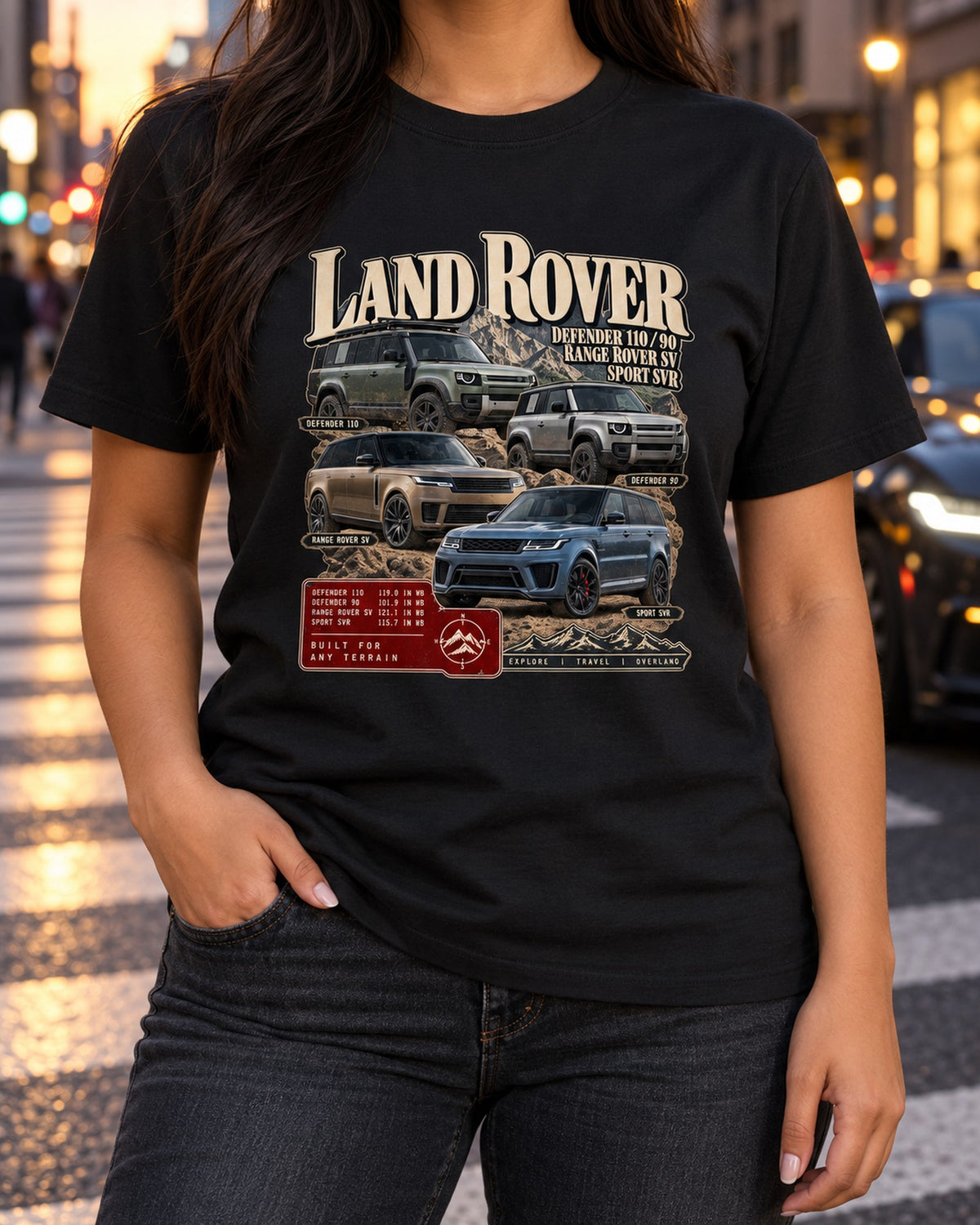 Jeep Grand Cherokee Trackhawk WK2 Archive Panel Shirt, 3.5 Sec T-Shirt Black worn hero