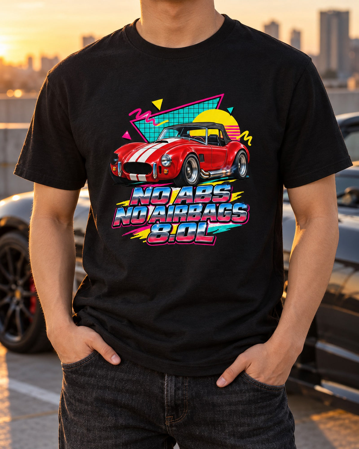 Dodge Viper RT/10 SR I Memphis Style Shirt, No ABS No Airbags T-Shirt Black worn hero