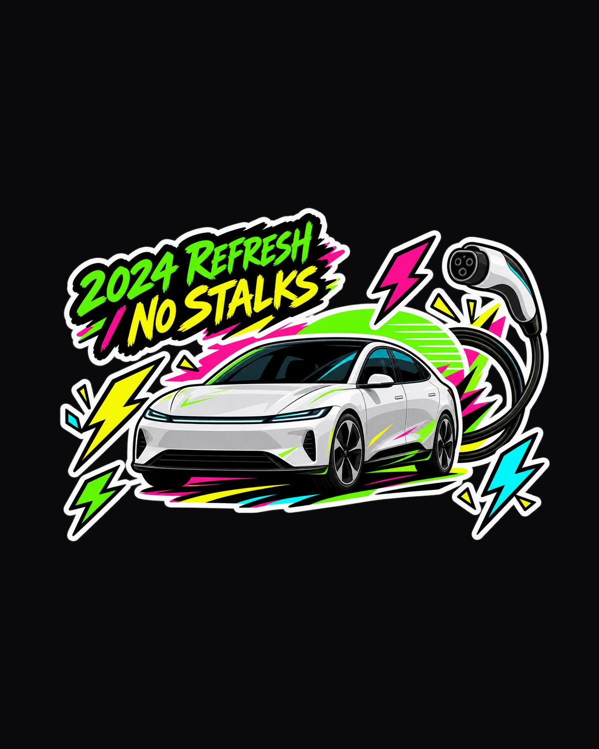 Tesla Model 3 Highland 2024 Sticker Bomb Shirt, Car Guy Tee design only