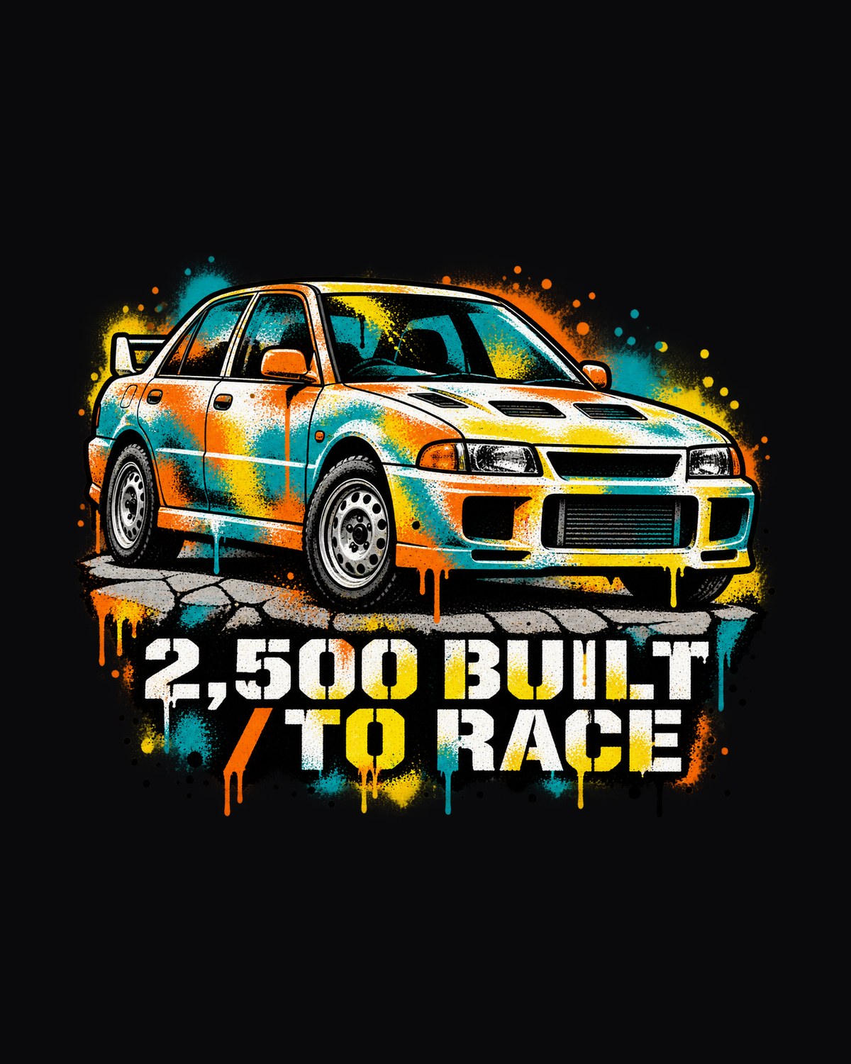 Mitsubishi Lancer Evolution I CD9A Stencil Homologation Shirt design only