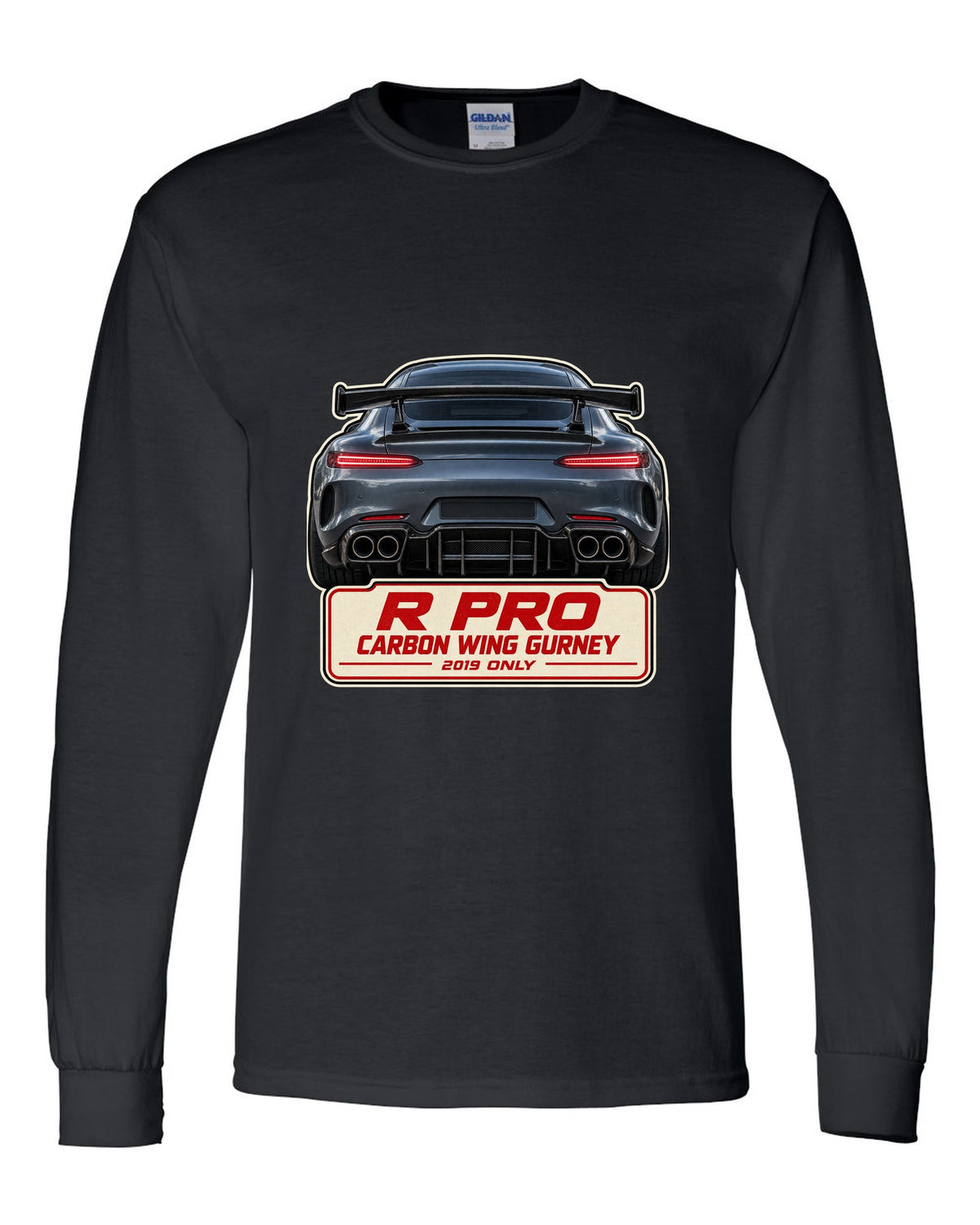 Mercedes-AMG GT R Pro C190 taillight macro print black long sleeve front view with the design
