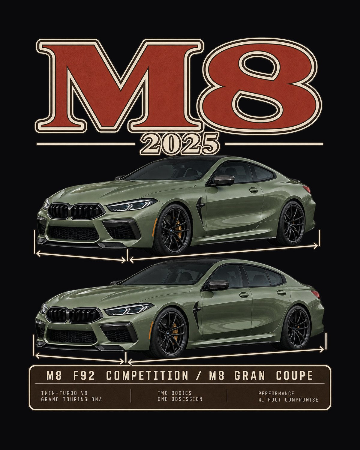 BMW M5 Touring G90 2025 Archive Plate Tee, Wagon Fan design only