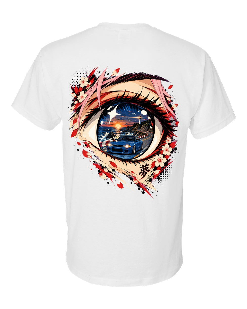 Subaru BRZ Anime Girl T-Shirt White back