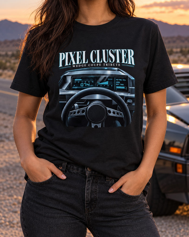 N Vision 74 Pixel Cluster Cockpit Tee, Hyundai Concept Car Shirt T-Shirt Black worn hero